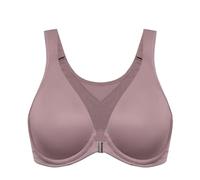Delimira Women's Front Fastening Bras Posture Plus Size Underwire Unlined Plunge Back Support Seamless Bra Mochaccino 38D