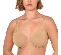 Delimira Women's Front Fastening Bras Underwire Unlined Racerback Plus Size Bra Natural 36C
