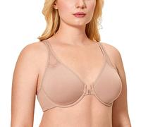 Delimira Women's Front Fastening Bras Underwire Unlined Racerback Plus Size Bra Pearl Champagne 32C