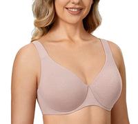 Delimira Women's Minimiser Bra Plus Size Non Padded Underwired Seamless Comfort Bras Cameo Heather 44B