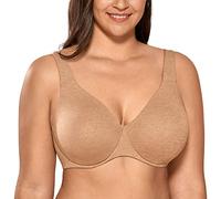 Delimira Women's Minimiser Bra Plus Size Non Padded Underwired Seamless Comfort Bras Chanterelle 40DD