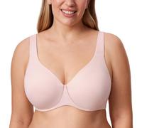 Delimira Women's Minimiser Bra Plus Size Non Padded Underwired Seamless Comfort Bras Gentle Rose 40F
