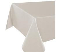 Delindo Lifestyle Tablecloth Vienna Home, Modern Table Linen with Stain Protection for All Year, Beige Sand Grey, 140x220 cm