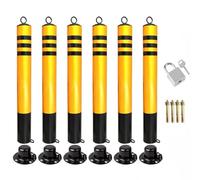 Delineator Post Cone Driveway Caution Sign 75Cm/ 90Cm/ 110Cm Tall Detachable Driveway Security Bollards, Noticeable Traffic Delineators Post For Warning Or Precaution, Channel,6 Pack H 90cm/35inch