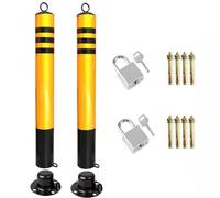 Delineator Post Cone Driveway Caution Sign 75Cm/ 90Cm/ 110Cm Tall Detachable Driveway Security Bollards, Noticeable Traffic Delineators Post For Warning Or Precaution, Channel,2 Pack H 110cm/44inch