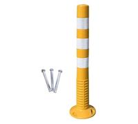 Delineator Post,Traffic Safety Cones, Delineation Posts PU Anti -Stress Traffic Safety Cones with Reflective Collars for Road Roads Underground Garage Driveway Park(Yellow,1 Pack)