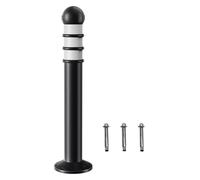Delineator Post,Traffic Safety Cones, Safety Bollard for Parking Lot Portable Road Cones for Traffic Crowd Control Black Delineator Posts with Reflective Collars & Screw(1 Pack)