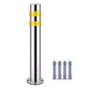 Delineator Post,Traffic Safety Cones, Stainless Steel Delineator Post Round Removable Traffic Cones for Parking/Crowd Control/Street Stanchion/Road(2 Pack,75cm/29.5in)