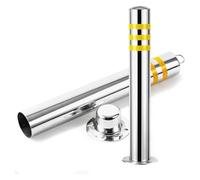 Delineator Post,Traffic Safety Cones, Traffic Delineator Post with Base Stainless Steel Parking Bollards for Driveways Garage Marker Street Barrier Custom Size Road Cones(H-65cm/25.5in)