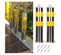 Delineator Post,Traffic Safety Cones, Traffic Safety Column Security Post Barrier Parking Cone Heavy Duty with Reflective Strips/Driveway Sidewalks Guardrail Co(2pcs,114x800/1.5)
