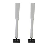 Delineator Post with Base, Bollard Post, Structural Stability, Impact Resistance, for Urban Intersections, Sidewalks, Buildings(2 PCS)(White)