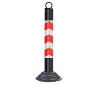 Delineator Posts - Flexible Traffic Parking Pole with Base, Portable Spring Posts, Detachable Design, High-Intensity Reflective Film for Streets & Highways, Yellow, 80cm