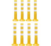 Delineator Posts Safety Cones, Driveway Caution Sign + Reflective Band, 30in Tall Commercial Parking Lot Plastic Traffic Barrier Cones For Road Night Visual