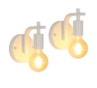 DELIPOP 2 Pieces Vintage Indoor Wall Light, Metal Wall Lamps, E27 Indoor Wall Light Fixtures for Bedroom, Living Room, Hallway (Bulbs Not Included)