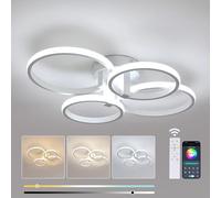 DELIPOP Dimmable LED Ceiling Light with Remote Control 76W 8550LM, White