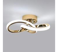 DELIPOP LED Ceiling Light, 22 W 2500 LM Modern Golden LED Ceiling Light for Living Room, Kitchen, Bedroom, Dining Room, Balcony, Cool White 6500 K