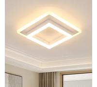 DELIPOP Led Ceiling Light, 30W 3375LM Modern LED Ceiling Lamp Warm White 3000K, White Ceiling Lights fixtures for Hallway Aisle Entrance Bedroom Kitchen Living Room