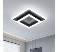 DELIPOP Modern LED Ceiling Light 30W 3375LM Black Square Ceiling Lamp 6500K