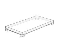 DELIPPLY Vanity Bathroom Tray, Acrylic Rectangle Decorative Catchall Organizer Storage Tray (Large-Clear)