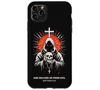 Deliver Us From Evil Matthew 6:13 Dark Christian Bible Verse Case for iPhone 11 Pro Max