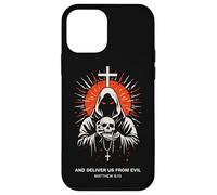 Deliver Us From Evil Matthew 6:13 Dark Christian Bible Verse Case for iPhone 12 mini