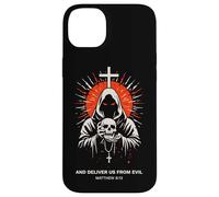 Deliver Us From Evil Matthew 6:13 Dark Christian Bible Verse Case for iPhone 14 Plus