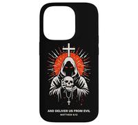Deliver Us From Evil Matthew 6:13 Dark Christian Bible Verse Case for iPhone 14 Pro