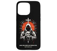Deliver Us From Evil Matthew 6:13 Dark Christian Bible Verse Case for iPhone 15 Pro Max