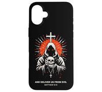 Deliver Us From Evil Matthew 6:13 Dark Christian Bible Verse Case for iPhone 16 Plus