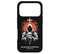 Deliver Us From Evil Matthew 6:13 Dark Christian Bible Verse Case for iPhone 17 Pro