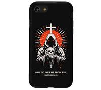 Deliver Us From Evil Matthew 6:13 Dark Christian Bible Verse Case for iPhone SE (2020) / 7/8