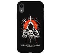 Deliver Us From Evil Matthew 6:13 Dark Christian Bible Verse Case for iPhone XR