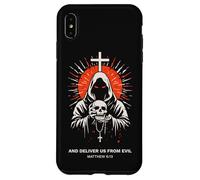 Deliver Us From Evil Matthew 6:13 Dark Christian Bible Verse Case for iPhone XS Max