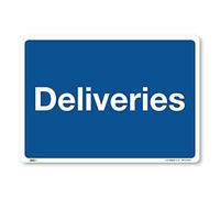 Deliveries, A3 420x297mm,Self-adhesive Vinyl Sticker, Deliveries access, Warehouse Information Safety Signs