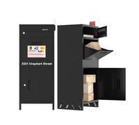 Delivery Boxes for Parcel,Customizable Address Sticker Parcel Drop Box with Parcel Delivery is Weatherproof,Extra Large Parcel Locker for Outdoor,Installation Required(39 * 45 * 109 cm)