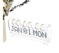 Delivery Calendar,Desk Delivery Calendar | Acrylic Perpetual Calendar Shaped TV Cabinet | Turn Page Month Date Week Display, Permanent Calendar, Accessories