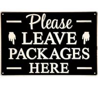 Delivery Decor Please Leave Packages Here Metal Sign Package Indoor/Outdoor Use for Front Door Business 8"x12"