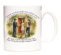 Delivery Driver Gift Mug - 11oz Ceramic Tea & Coffee Cup with Poem - Red Door Cottage Scene - Thank You Present for Postal Workers, Couriers & Postmen - Comes Boxed