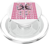 Delivery Driver Parcel Courier Delivery Van Girl Coquette PopSockets PopGrip for MagSafe
