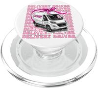 Delivery Driver Parcel Courier Delivery Van Girl Coquette PopSockets PopGrip for MagSafe