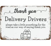 Delivery Driver Sign Delivery Driver Thank You Package Delivery Sign Mail Man Gift Driver Gift Holiday Sign Tin Signs for Kitchen 8x12 Inch