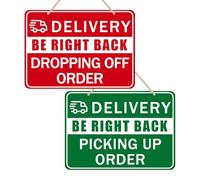Delivery Driver Sign, Pickup & Drop Off Message, DoorDash Accessories for Car, 7x5 in