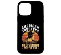Delivery Drivers Rig Semi Wagon Lorry Patriotic USA Case for iPhone 13 Pro Max