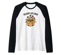 Delivery Late Bruh Funny Wilted Roses Valentine Cartoon Art Raglan Baseball Tee