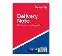 Delivery Note Book A5 - 148 x 210mm - 2-Part Duplicate NCR Carbonless - 50 Sets - Ocean Pads (69738)
