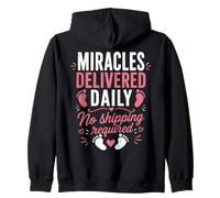 Delivery Nurse Labor RN Miracles L&D Nurse Zip Hoodie