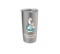 Delivery Or Takeout Funny Nurse Goose Sarcastic Labor Boy Stainless Steel Insulated Tumbler