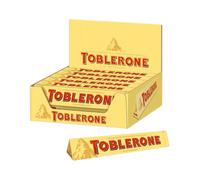 Toblerone Milk Chocolate Bar Multipack, Swiss Chocolate with Honey and Almond Nougat, 20 x 100 g Bar Per Box (1 Box Total)