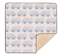 Delivery Van Soft Padded Baby Activity Play Mat for Floor Comfortable Playroom Activity Mat for Baby Kids Toddlers Infants, 50'' x 50''