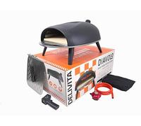 DeliVita Diavolo Gas-Fired Portable Pizza Oven - Powered by Propane, Butane or Camping Bottles, Includes Accessories - Folding Peel, Carry Case, Temperature Gun, Camping Regulator and Gas Regulator